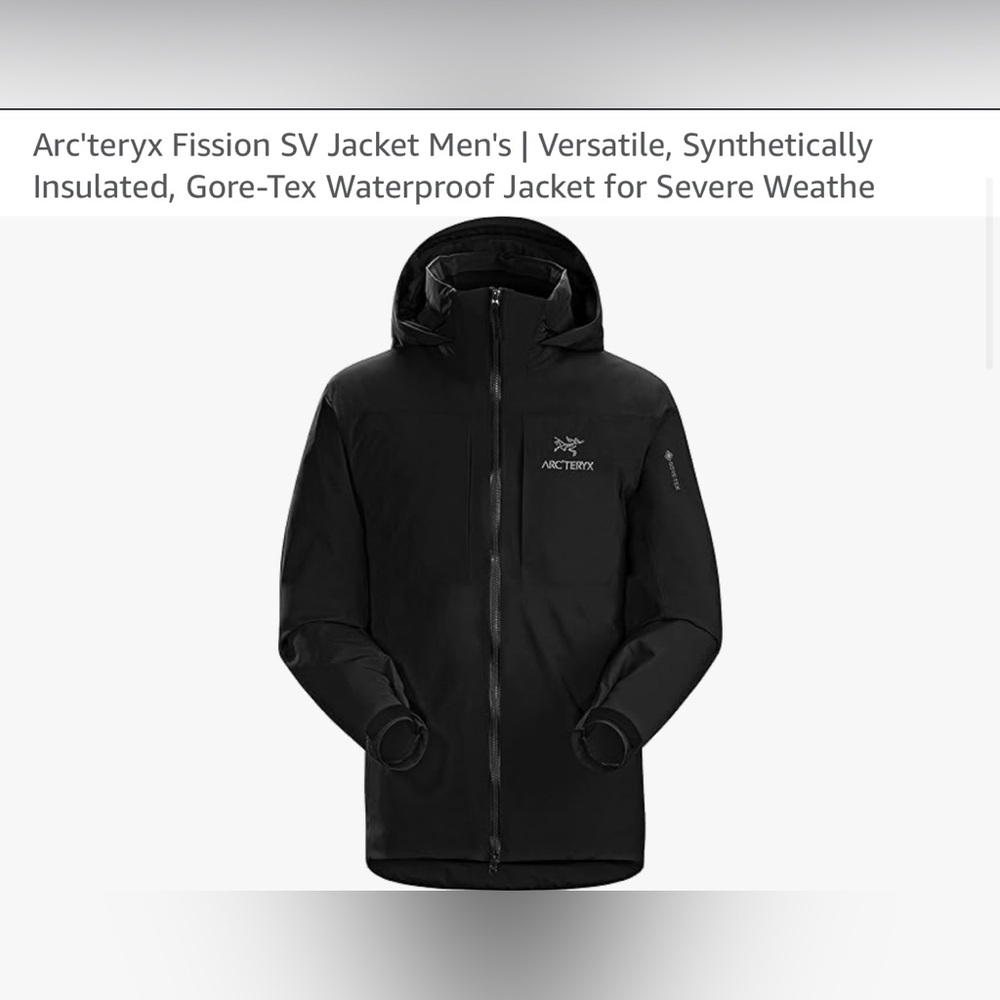 Arc’teryx men’s XL Fission SV jacket LIKE NEW